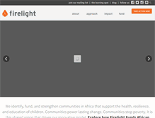 Tablet Screenshot of firelightfoundation.org